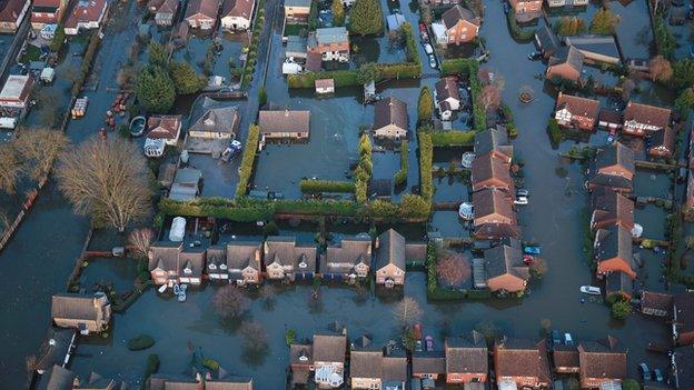 Flooded homes