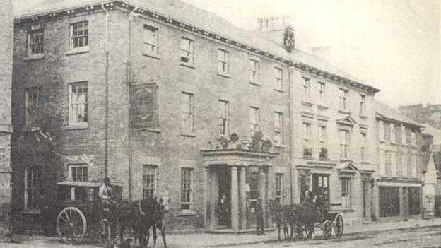 Trewythen Arms, Llanidloes, circa 1900