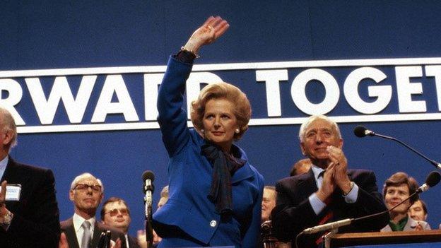 Margaret Thatcher at the 1980 Tory conference