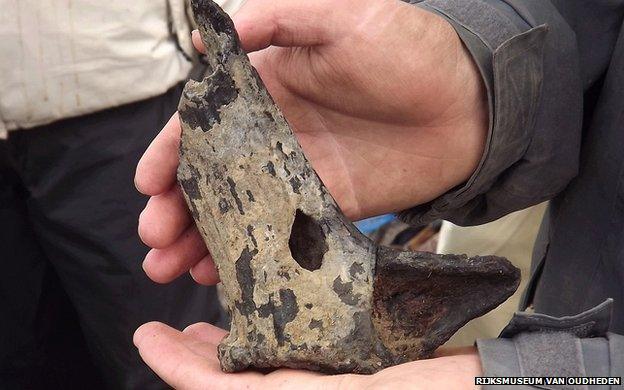 This shaft-hole pick made from antler was found near Rotterdam in the Netherlands