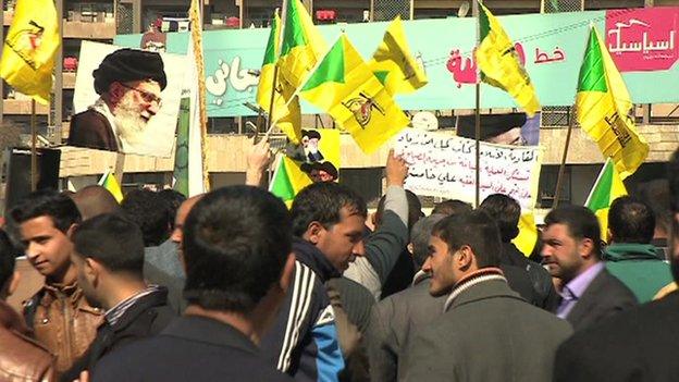 Hezbollah Brigades rally in Baghdad