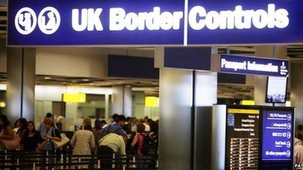 Border controls at Heathrow Terminal 5 (library picture)