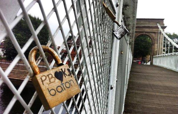 Wilford Suspension Bridge in Nottingham