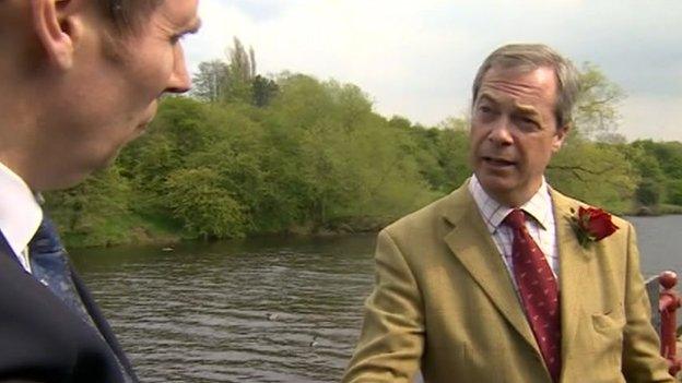 Richard Moss and Nigel Farage