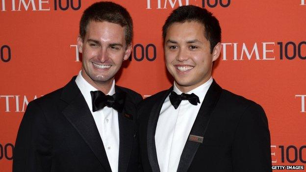 Snapchat co-founders Evan Spiegel and Bobby Murphy were named on this year's Time 100 list