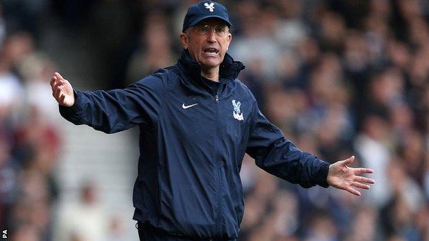 Crystal Palace manager Tony Pulis