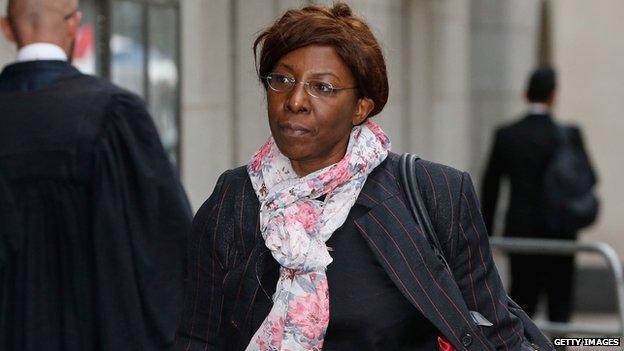 Constance Briscoe arriving at the Old Bailey on May 2