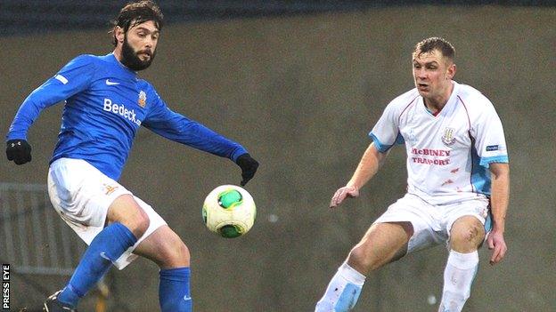 Gary Hamilton in action against Ballymena