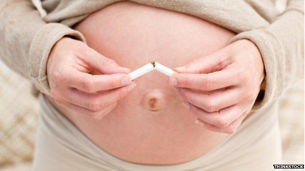 Giving up smoking while pregnant