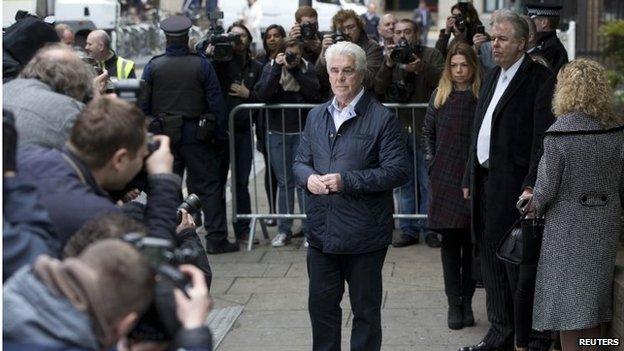 Max Clifford outside court