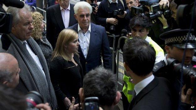 Max Clifford leaving Southwark Crown Court on 28 April 2014