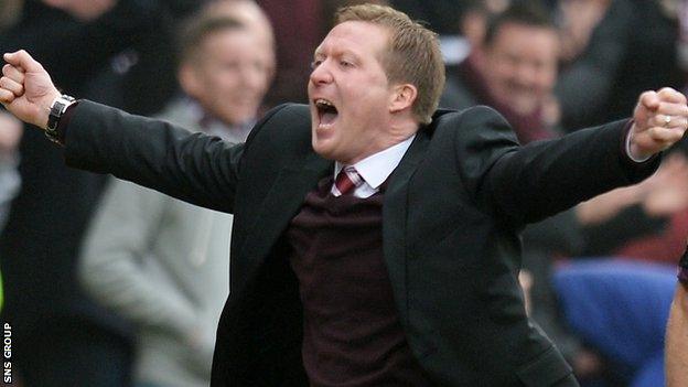 Hearts manager Gary Locke