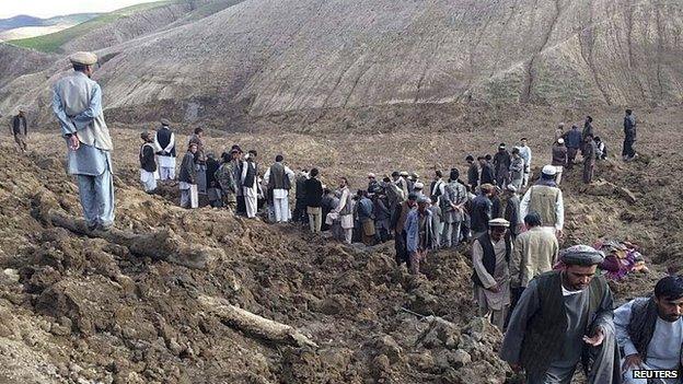 Landslide in Argo district in Badakhshan province