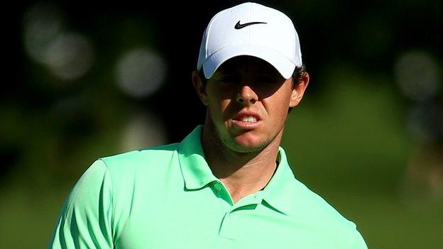 Rory McIlroy struggled in North Carolina on Friday