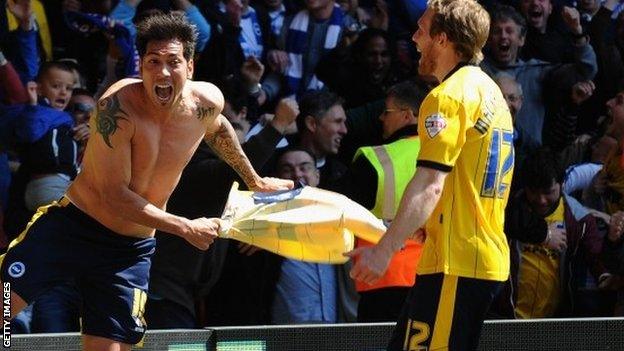 Brighton celebrate second goal