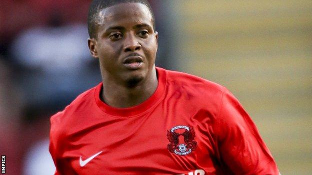 Kevin Lisbie scores twice for Leyton Orient against MK Dons.