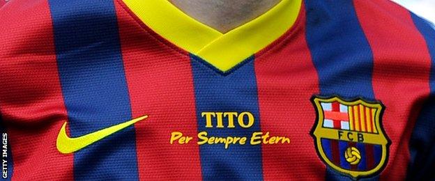 Barcelona's shirts