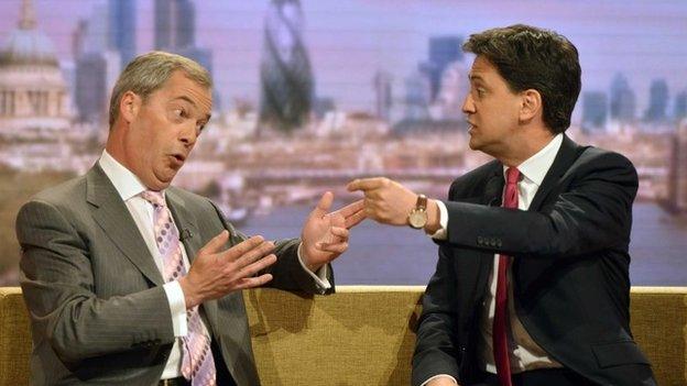 Nigel Farage and Ed Miliband