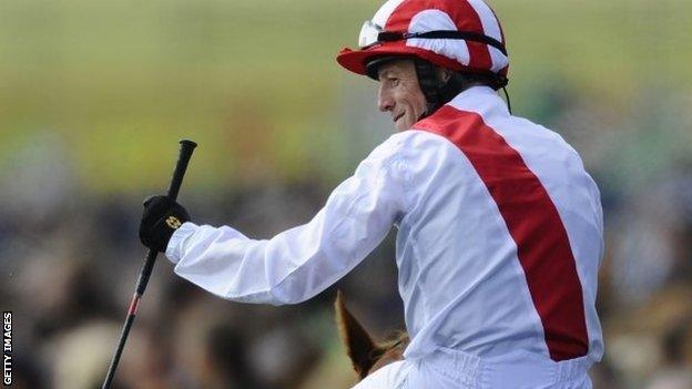 Kieren Fallon after winning the 2,000 Guineas on Night Of Thunder