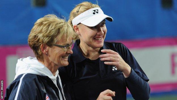 Judy Murray and Elena Baltacha