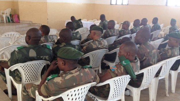 The accused soldiers in court