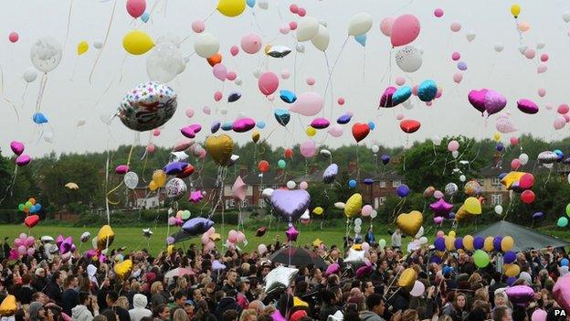 Balloons released