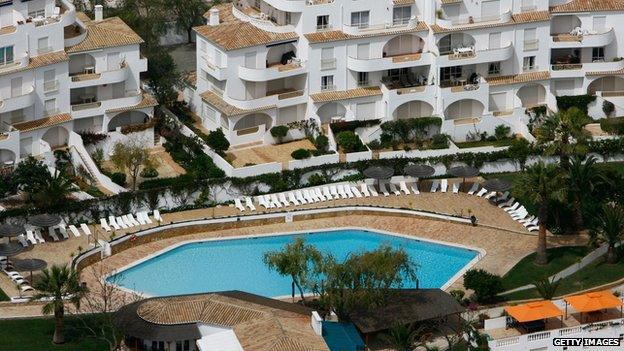 The Mark Warner Ocean Club apartments in Praia da Luz pictured in April 2008