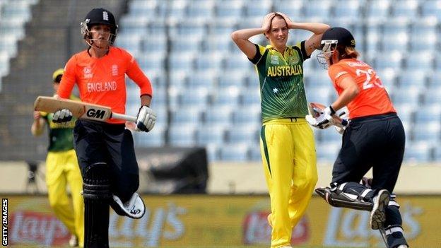 England women play Australia