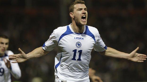 Bosnia's Edin Dzeko