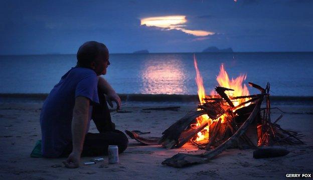 Gerry Fox - still from film Beneath the Wind