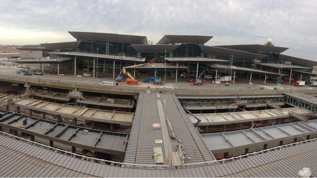 Construction work at Sao Paulo airport