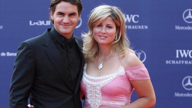 Roger Federer and his wife Mirka Federer