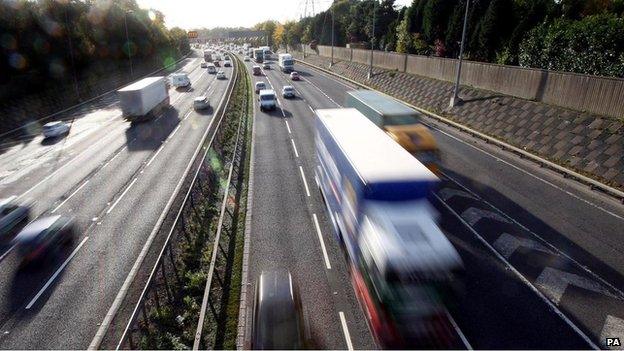 General view of traffic on a motorway