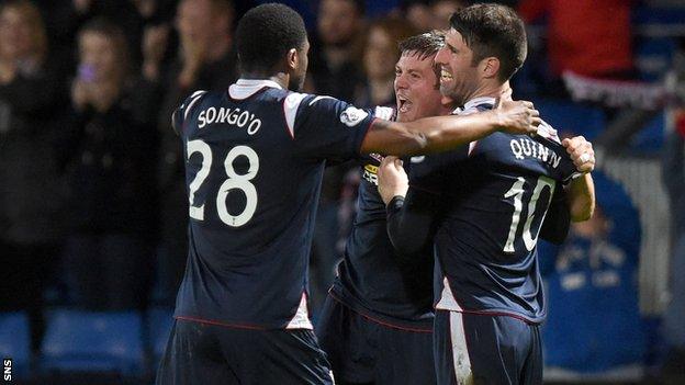 Ross County fans celebrating