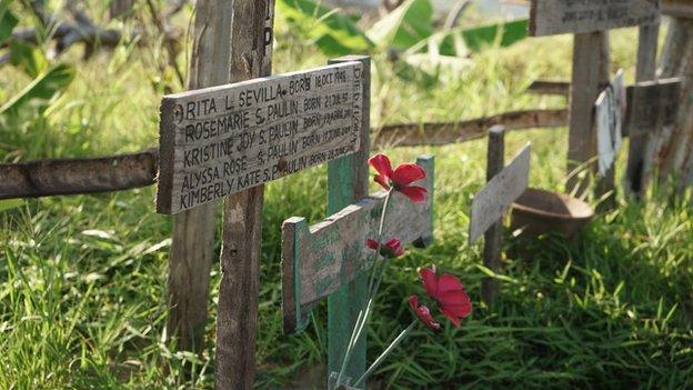 A mass grave in Tacloban