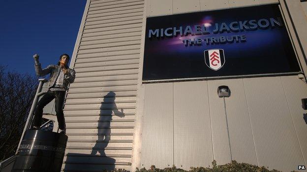 Michael Jackson statue outside Craven Cottage