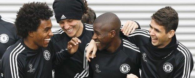 Willian, David Luiz, Ramires and Oscar