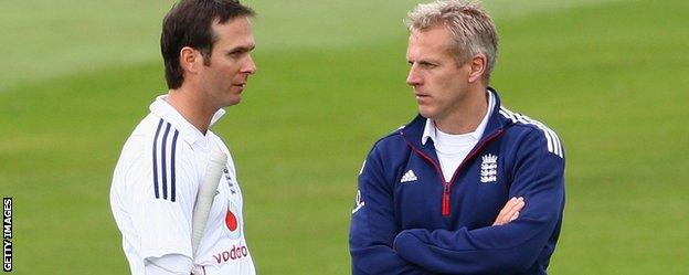 Michael Vaughan and Peter Moores