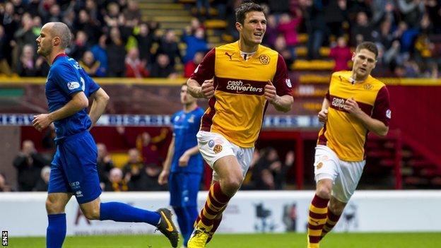 John Sutton opened the scoring with a penalty v Inverness