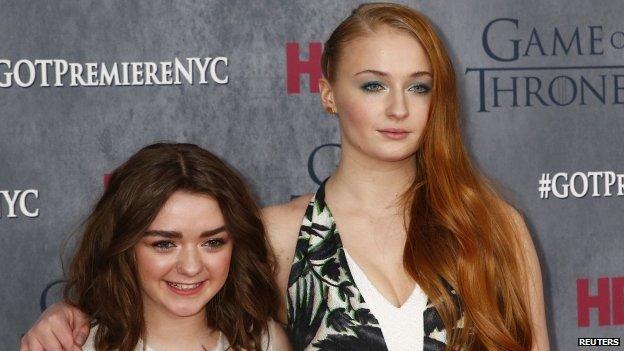 Maisie Williams and Sophie Turner