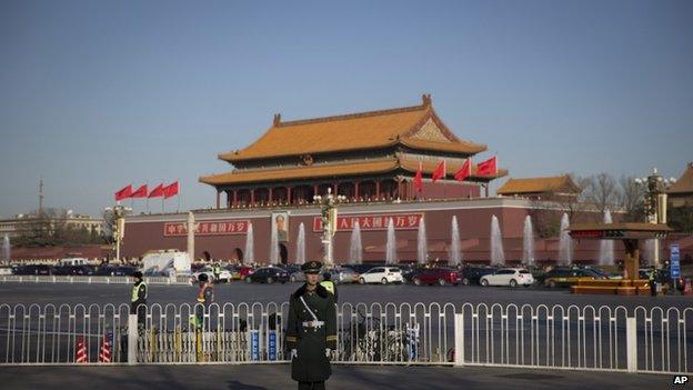 File photo: Tiananmen Gate near the Great Hall of the People in Beijing, China