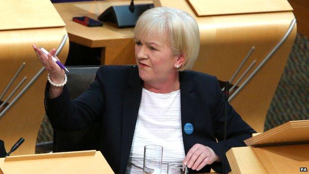 Johann Lamont at Holyrood