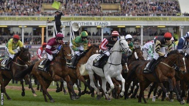 False start at the 2014 Grand National