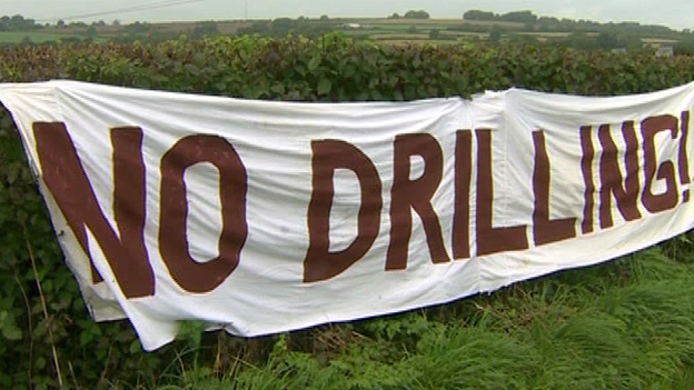 Anti-fracking banner