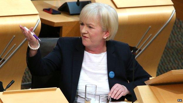 Johann Lamont at Holyrood