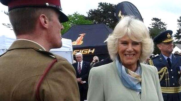 Soldier and Duchess of Cornwall