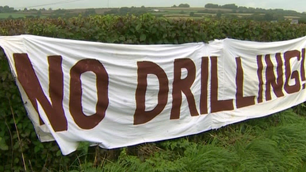 Anti-fracking banner