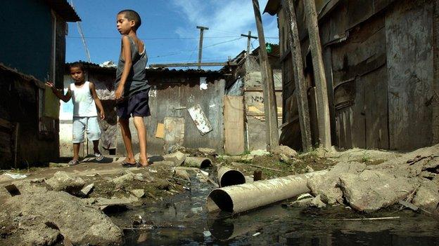 Children in the City of God slum in Rio