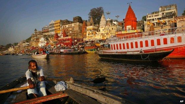 A boatman on the Ganges in Varanasi