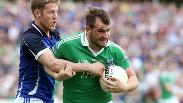 Sean Quigley (right) in action against Cavan in the Ulster Championship last summer